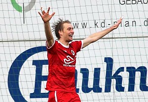 Spieler jubelt